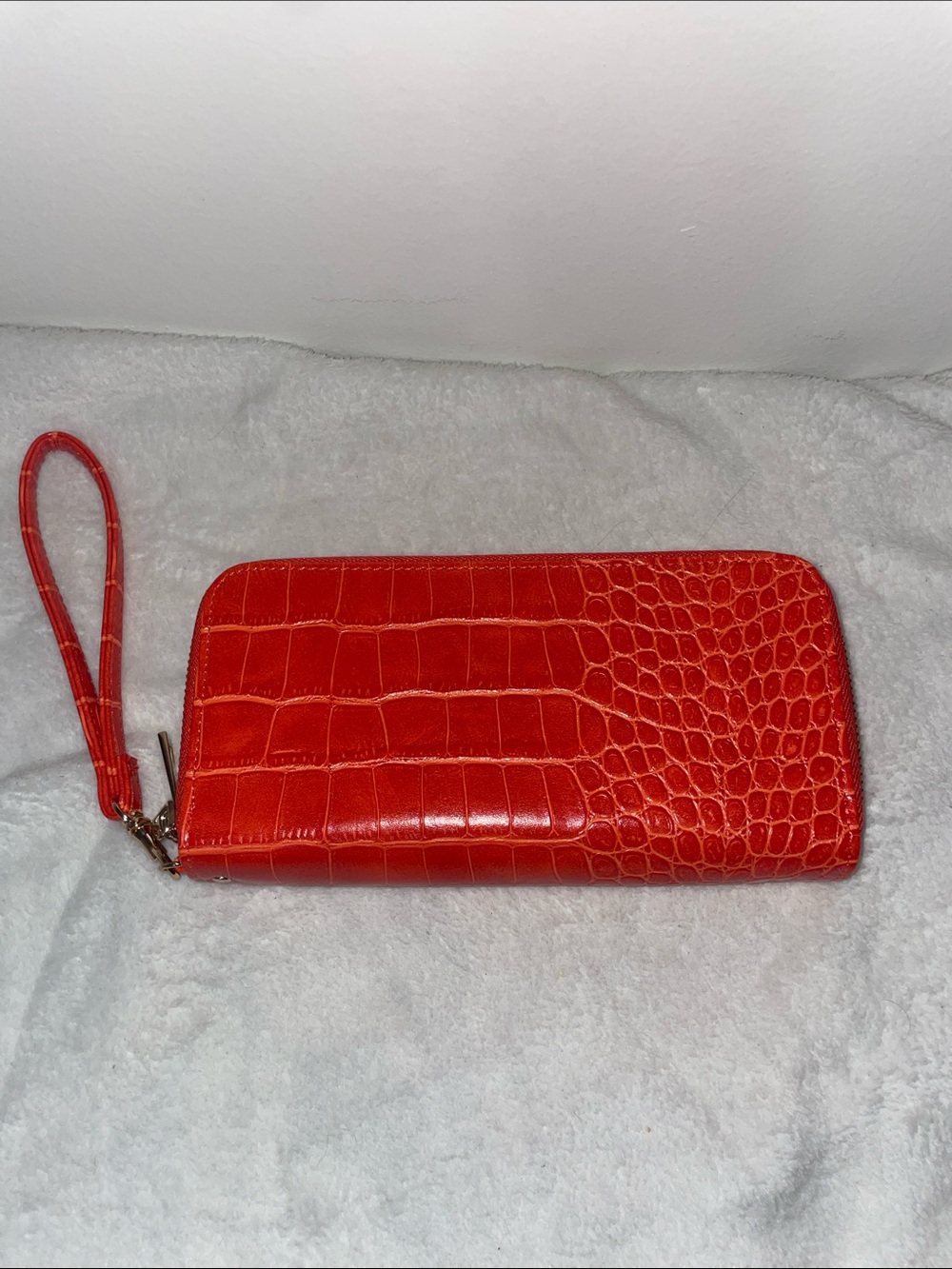 a new day Croc-Embossed Zip Wristlet Wallet